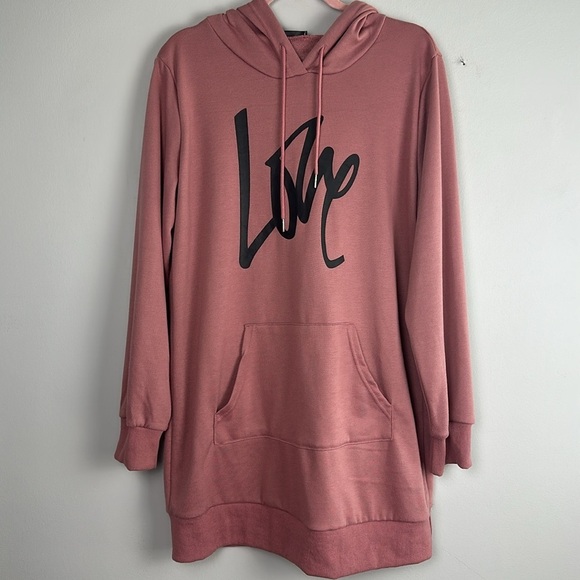 PRETTYGARDEN Womens Hooded Sweatshirt Dress Long Sleeve Pullover Hoodie Size XL - Picture 5 of 16